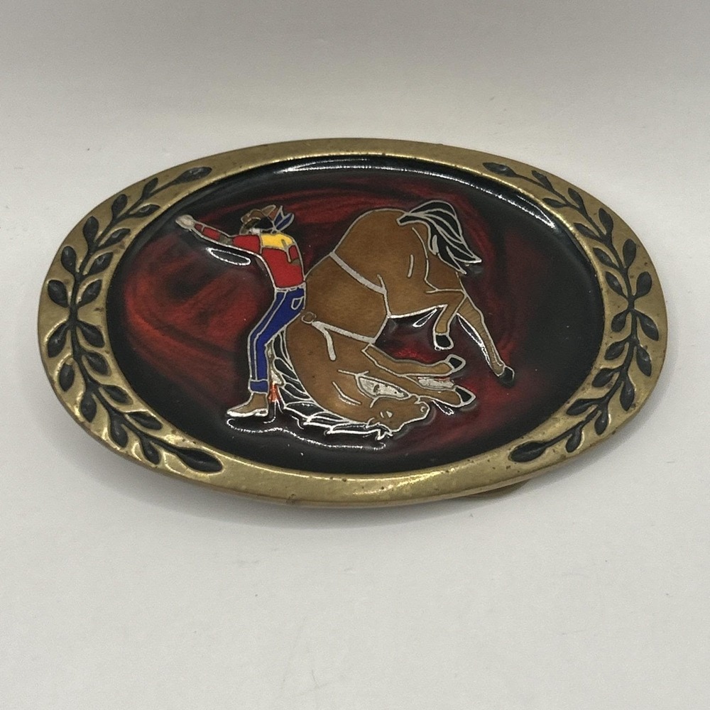 Heritage Buckles Solid Brass Rodeo Belt Buckle – Bucking Horse